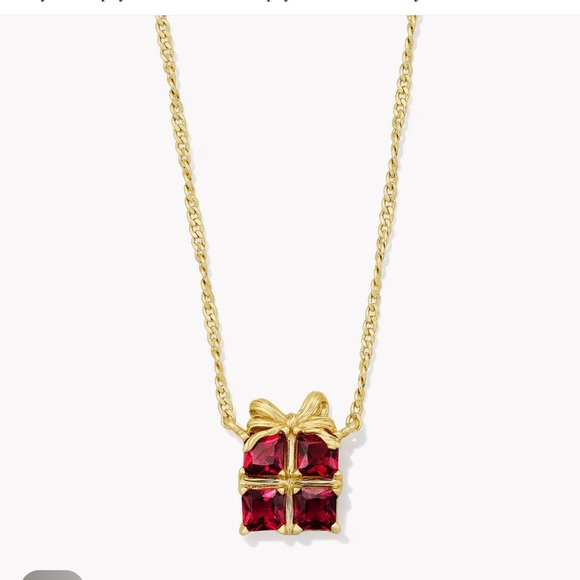 Kendra Scott Jewelry - Kendra Scott NWT present Gold and Red short Pendant Necklace, with gift bag.